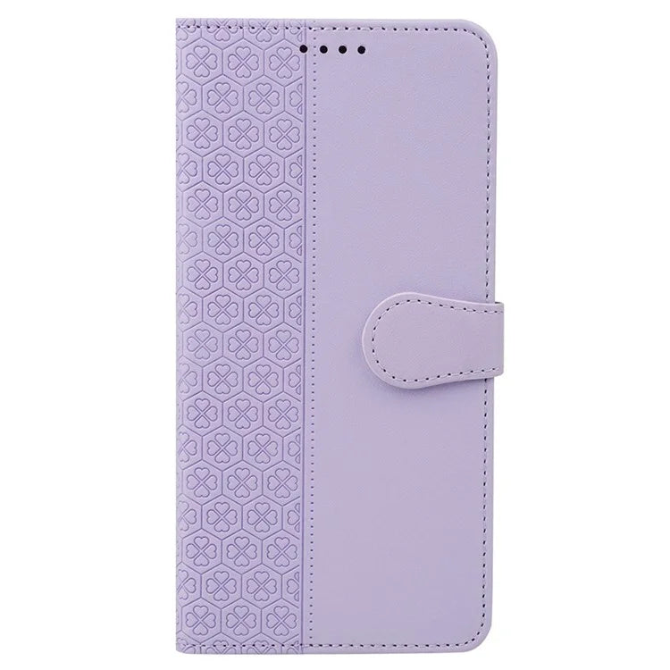 For HMD Pulse Pro  /  Pulse+  /  Pulse Case Magnetic Clasp Four-Leaf Clover Leather Phone Cover