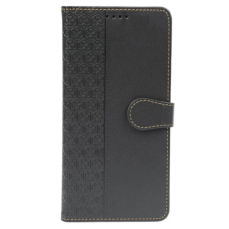 For Google Pixel 8a Case Magnetic Clasp Four-Leaf Clover Leather Phone Cover