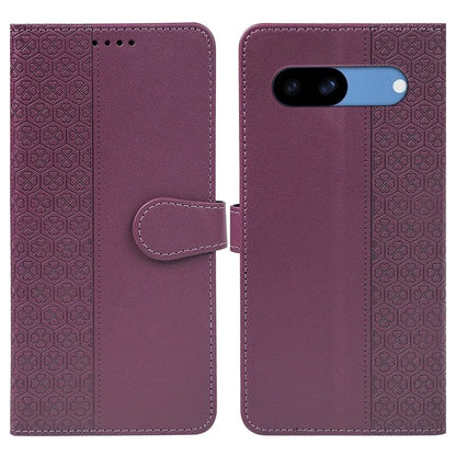 For Google Pixel 8a Case Magnetic Clasp Four-Leaf Clover Leather Phone Cover