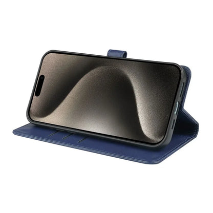 For iPhone 15 Pro Max Case Magnetic Clasp Four-Leaf Clover Leather Phone Cover