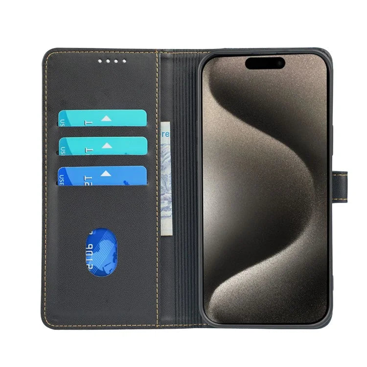For iPhone 14 Pro Max Case Magnetic Clasp Four-Leaf Clover Leather Phone Cover