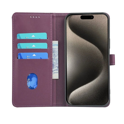 For iPhone 14 Pro Max Case Magnetic Clasp Four-Leaf Clover Leather Phone Cover