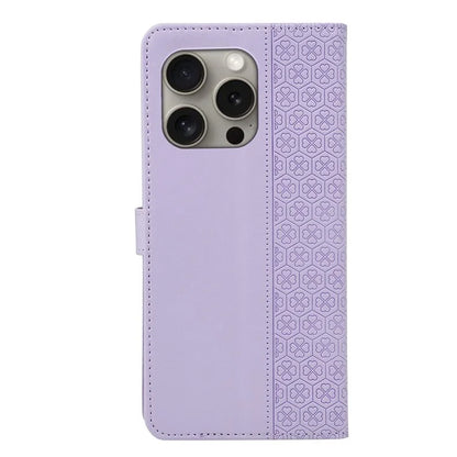 For iPhone 14 Pro Max Case Magnetic Clasp Four-Leaf Clover Leather Phone Cover
