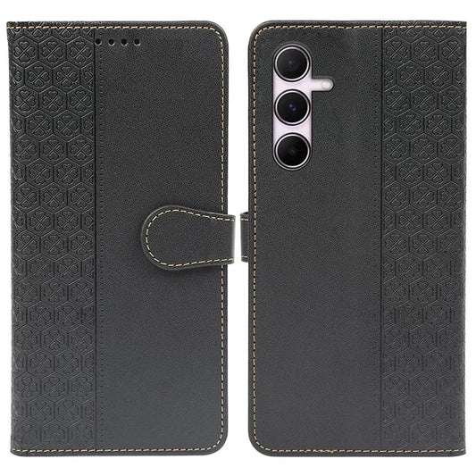 For Samsung Galaxy S24+ Case Magnetic Clasp Four-Leaf Clover Leather Phone Cover