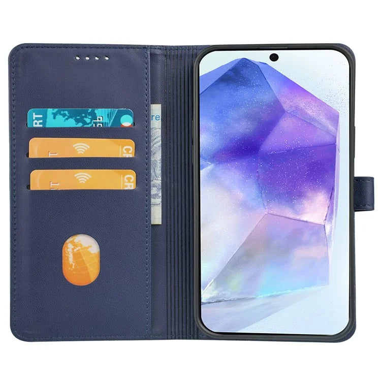 For Samsung Galaxy A54 5G Case Magnetic Clasp Four-Leaf Clover Leather Phone Cover