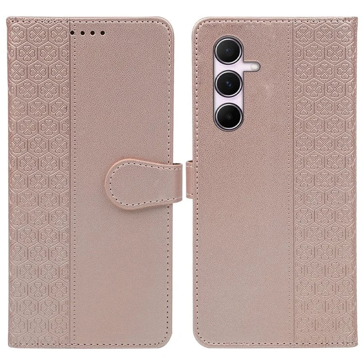 For Samsung Galaxy A05s 4G Case Magnetic Clasp Four-Leaf Clover Leather Phone Cover