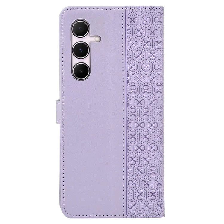 For Samsung Galaxy A05s 4G Case Magnetic Clasp Four-Leaf Clover Leather Phone Cover