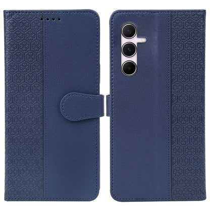 For Samsung Galaxy A35 5G Case Magnetic Clasp Four-Leaf Clover Leather Phone Cover
