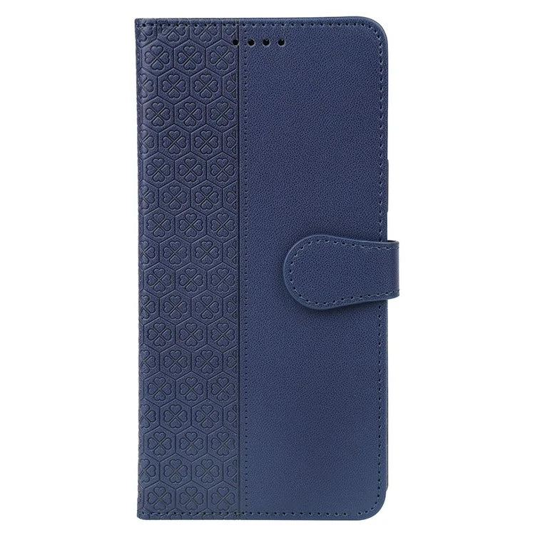For Samsung Galaxy A35 5G Case Magnetic Clasp Four-Leaf Clover Leather Phone Cover