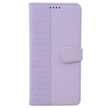 For Samsung Galaxy A35 5G Case Magnetic Clasp Four-Leaf Clover Leather Phone Cover