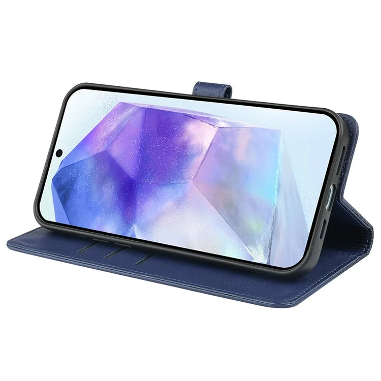 For Samsung Galaxy A25 5G (Global) (161.0 X 76.5 X 8.3mm) Case Magnetic Clasp Four-Leaf Clover Leather Phone Cover