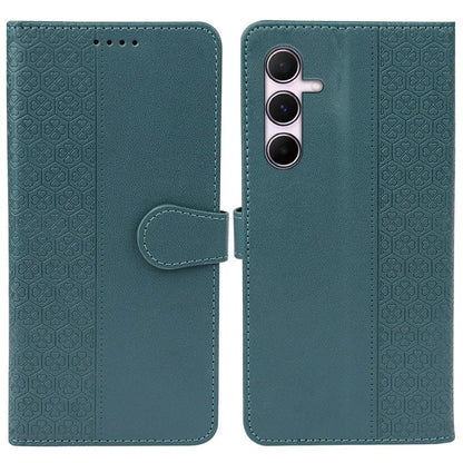 For Samsung Galaxy A25 5G (Global) (161.0 X 76.5 X 8.3mm) Case Magnetic Clasp Four-Leaf Clover Leather Phone Cover