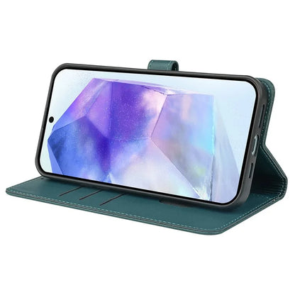 For Samsung Galaxy A25 5G (Global) (161.0 X 76.5 X 8.3mm) Case Magnetic Clasp Four-Leaf Clover Leather Phone Cover