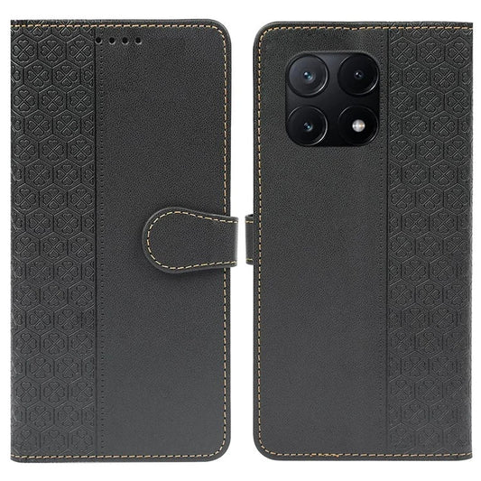 For Xiaomi Poco X6 Pro 5G  /  Redmi K70E 5G Case Magnetic Clasp Four-Leaf Clover Leather Phone Cover