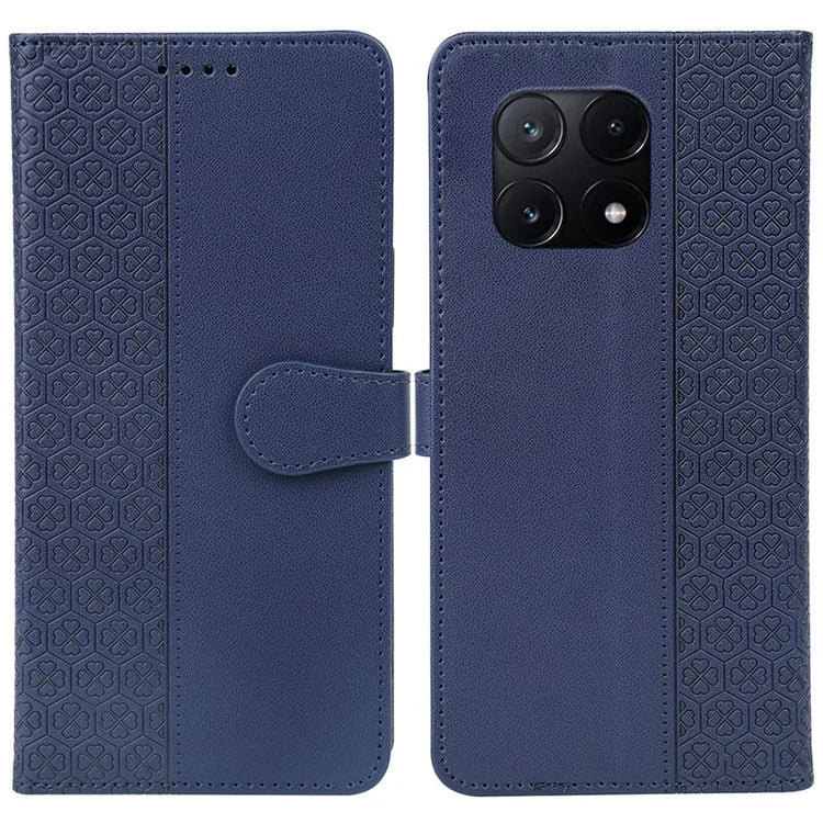 For Xiaomi Poco X6 Pro 5G  /  Redmi K70E 5G Case Magnetic Clasp Four-Leaf Clover Leather Phone Cover