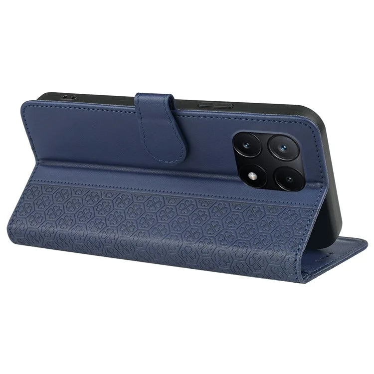 For Xiaomi Poco X6 Pro 5G  /  Redmi K70E 5G Case Magnetic Clasp Four-Leaf Clover Leather Phone Cover