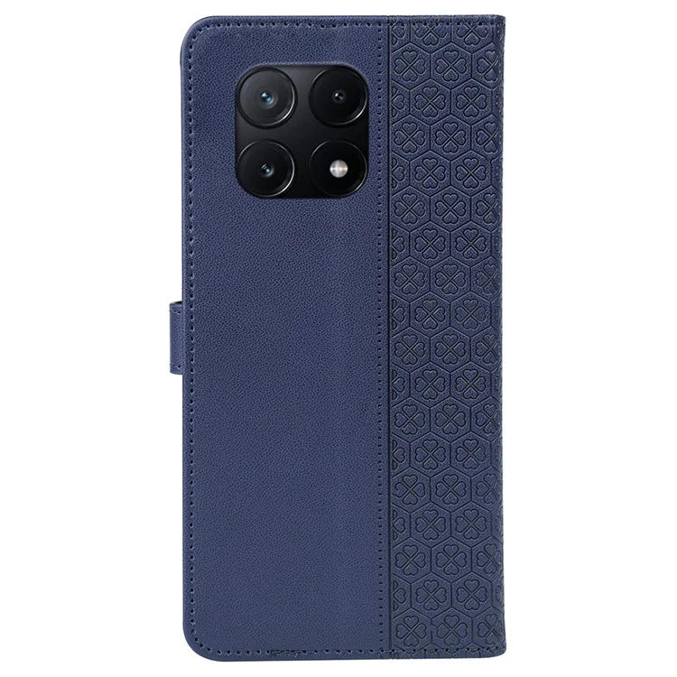 For Xiaomi Poco X6 Pro 5G  /  Redmi K70E 5G Case Magnetic Clasp Four-Leaf Clover Leather Phone Cover