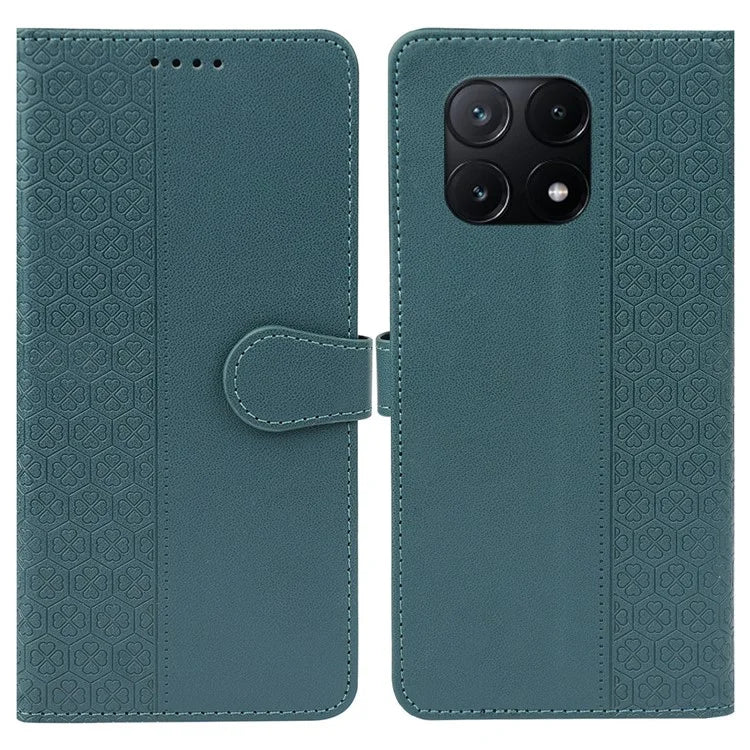 For Xiaomi Poco X6 Pro 5G  /  Redmi K70E 5G Case Magnetic Clasp Four-Leaf Clover Leather Phone Cover