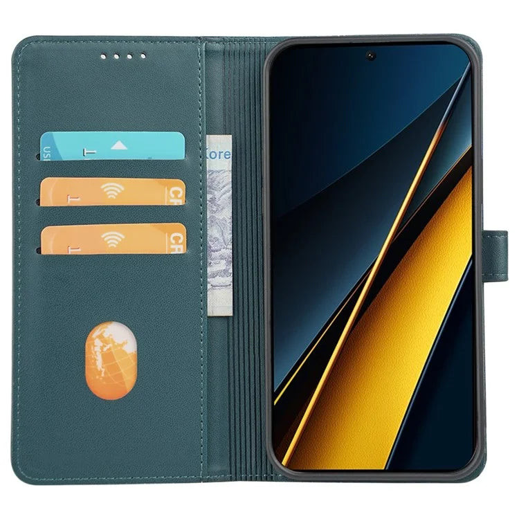 For Xiaomi Poco X6 Pro 5G  /  Redmi K70E 5G Case Magnetic Clasp Four-Leaf Clover Leather Phone Cover
