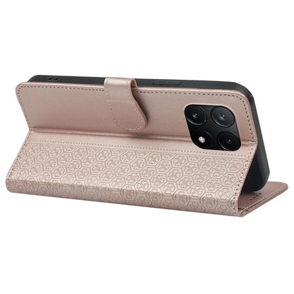 For Xiaomi Poco X6 Pro 5G  /  Redmi K70E 5G Case Magnetic Clasp Four-Leaf Clover Leather Phone Cover
