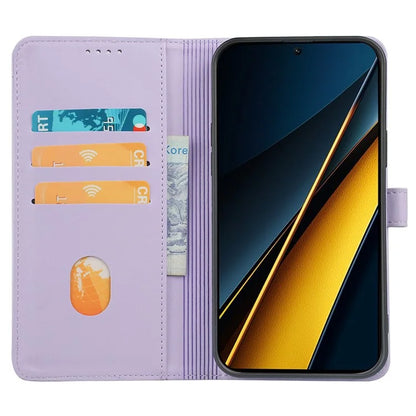 For Xiaomi Poco X6 Pro 5G  /  Redmi K70E 5G Case Magnetic Clasp Four-Leaf Clover Leather Phone Cover