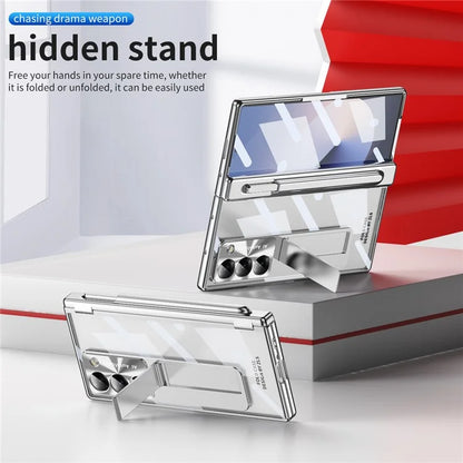 For Samsung Galaxy Z Fold6 5G Case Stylus Slot Hinge Kickstand PC Cover with Screen Film / Stylus