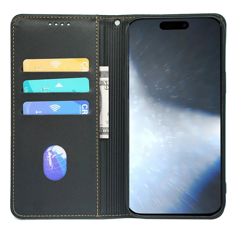 For iPhone 16 Plus Case Four-Leaf Clover Leather Flip Phone Cover Stand Wallet