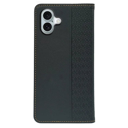 For iPhone 16 Plus Case Four-Leaf Clover Leather Flip Phone Cover Stand Wallet