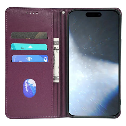 For iPhone 16 Plus Case Four-Leaf Clover Leather Flip Phone Cover Stand Wallet