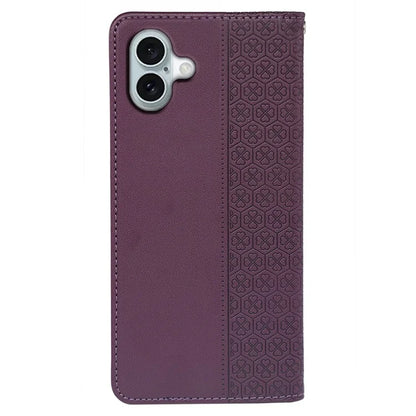 For iPhone 16 Plus Case Four-Leaf Clover Leather Flip Phone Cover Stand Wallet