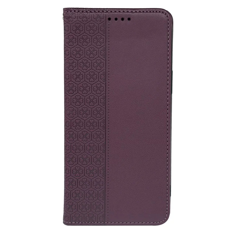 For iPhone 16 Plus Case Four-Leaf Clover Leather Flip Phone Cover Stand Wallet