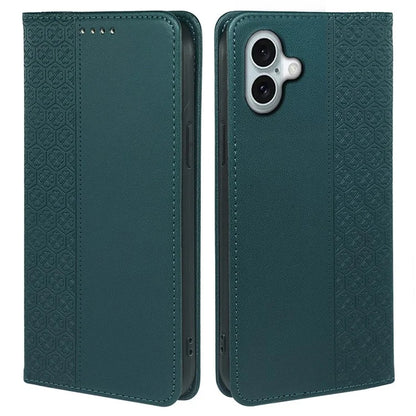 For iPhone 16 Plus Case Four-Leaf Clover Leather Flip Phone Cover Stand Wallet