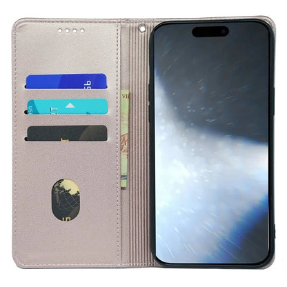 For iPhone 16 Plus Case Four-Leaf Clover Leather Flip Phone Cover Stand Wallet