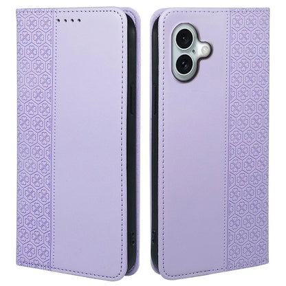 For iPhone 16 Plus Case Four-Leaf Clover Leather Flip Phone Cover Stand Wallet