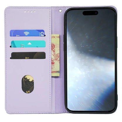For iPhone 16 Plus Case Four-Leaf Clover Leather Flip Phone Cover Stand Wallet