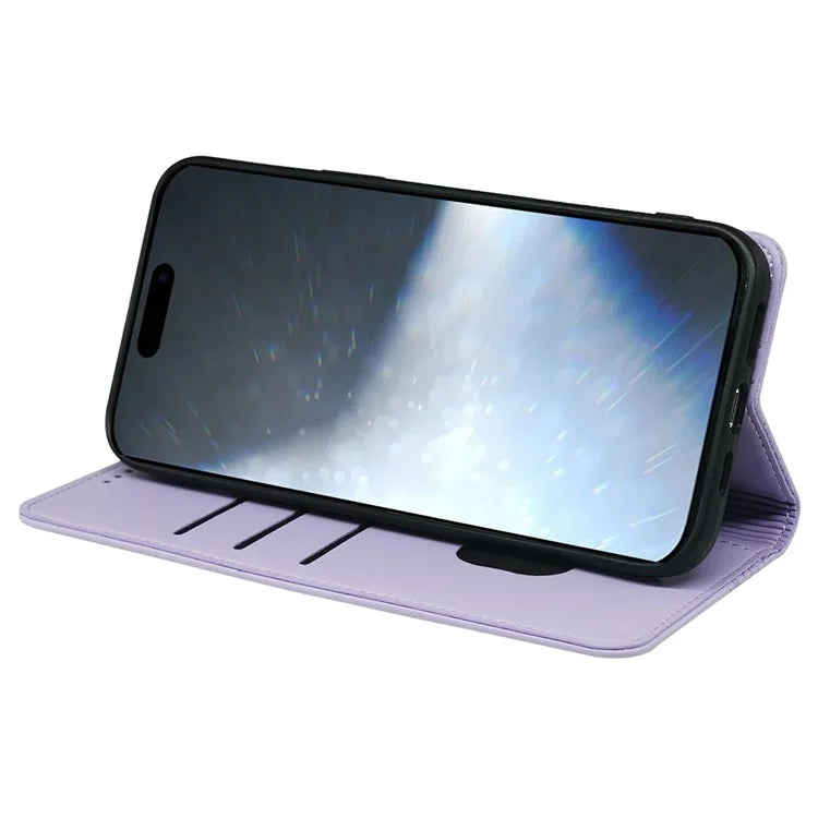 For iPhone 16 Plus Case Four-Leaf Clover Leather Flip Phone Cover Stand Wallet