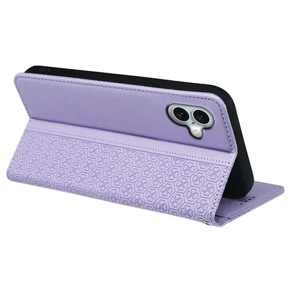 For iPhone 16 Plus Case Four-Leaf Clover Leather Flip Phone Cover Stand Wallet