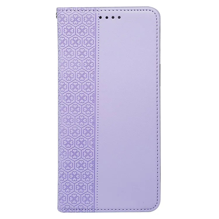 For iPhone 16 Plus Case Four-Leaf Clover Leather Flip Phone Cover Stand Wallet