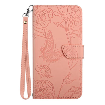 HT03 For OnePlus Nord 4 Phone Case Butterfly Flower Imprint Leather Cover with Strap