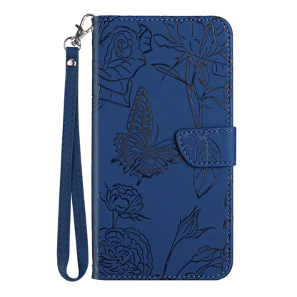 HT03 For OnePlus Nord 4 Phone Case Butterfly Flower Imprint Leather Cover with Strap