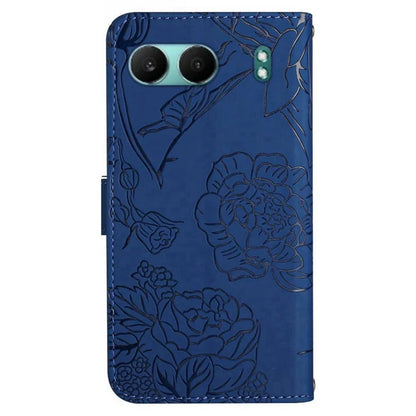 HT03 For OnePlus Nord 4 Phone Case Butterfly Flower Imprint Leather Cover with Strap