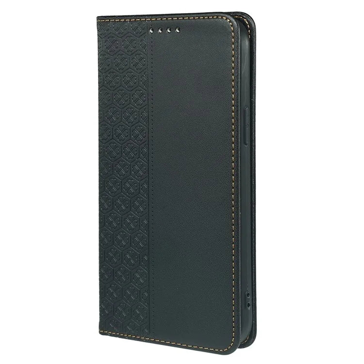 For Google Pixel 8a Case Four-Leaf Clover Leather Flip Phone Cover Stand Wallet