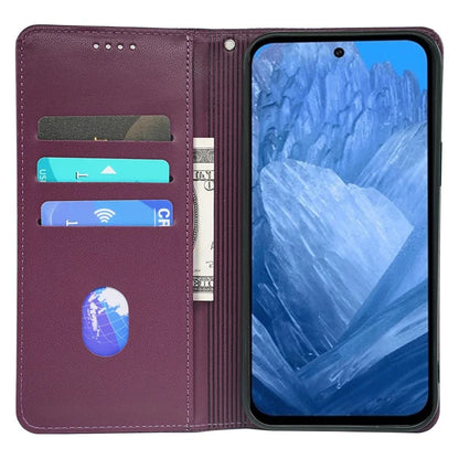 For Google Pixel 8a Case Four-Leaf Clover Leather Flip Phone Cover Stand Wallet