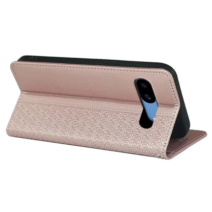 For Google Pixel 8a Case Four-Leaf Clover Leather Flip Phone Cover Stand Wallet