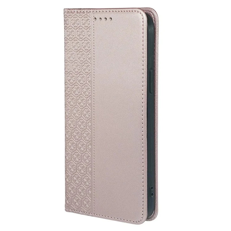 For Google Pixel 8a Case Four-Leaf Clover Leather Flip Phone Cover Stand Wallet