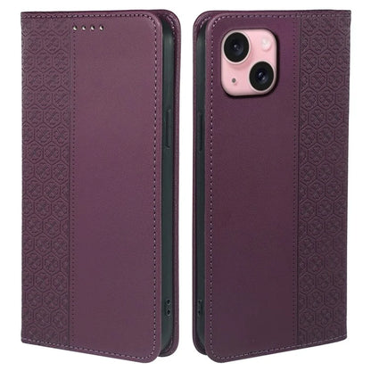 For iPhone 14 Case Four-Leaf Clover Leather Flip Phone Cover Stand Wallet