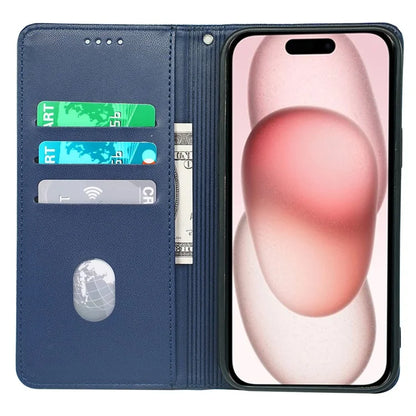 For iPhone 14 Case Four-Leaf Clover Leather Flip Phone Cover Stand Wallet