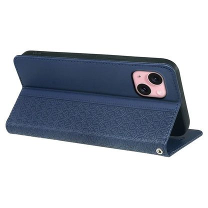 For iPhone 14 Case Four-Leaf Clover Leather Flip Phone Cover Stand Wallet