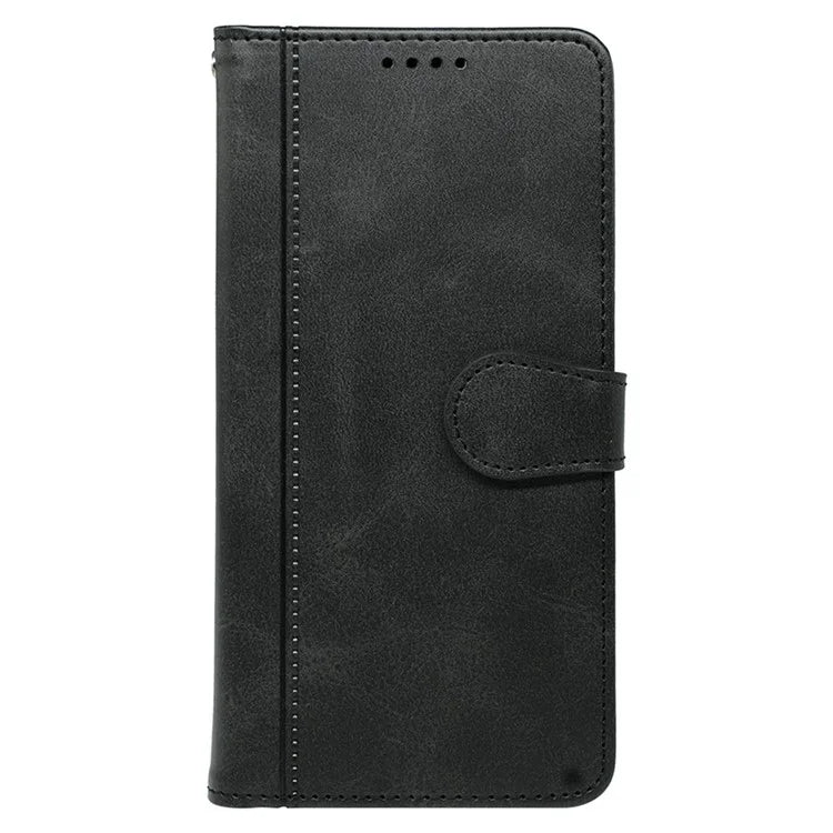 For iPhone 16 Pro Case Calf Texture Leather Stand Book Style Phone Cover