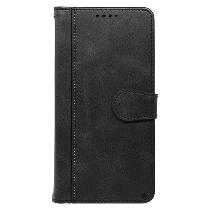 For iPhone 16 Pro Case Calf Texture Leather Stand Book Style Phone Cover